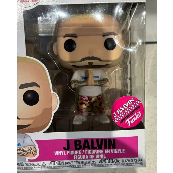 J. Balvin Kids Signed No.136 Funko Pop Vinyl Figure Light Brown Sz 6"x5" - Picture 7 of 8